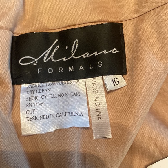 NWT ladies size 16 Navy beaded midi dress by Milano Formals - Picture 9 of 10